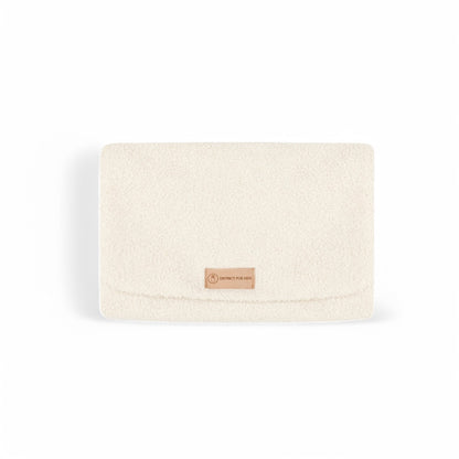 Wickelunterlage Teddystoff Bouclé – praktische Windeltasche für unterwegs