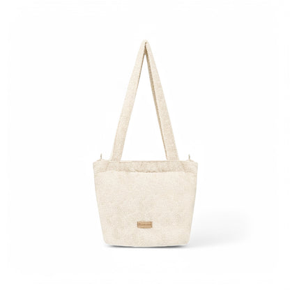 Wickeltasche Boucle Teddystoff für den Kinderwagen - Mom bag