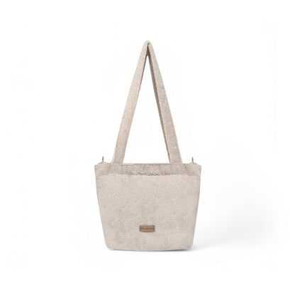 Wickeltasche Boucle Teddystoff für den Kinderwagen - Mom bag