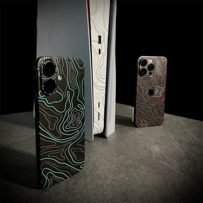 iPhone 16 Pro Skin Topo Red Matt