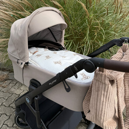 Fußsack Musselin Muster für Kinderwagen, Babywanne & Autoschale