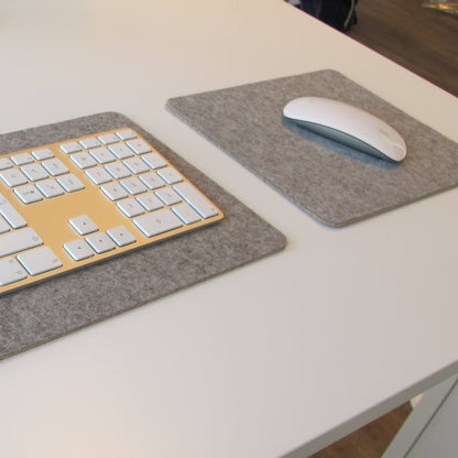 Felt and cork desk pad | 20 x 50 cm | light grey