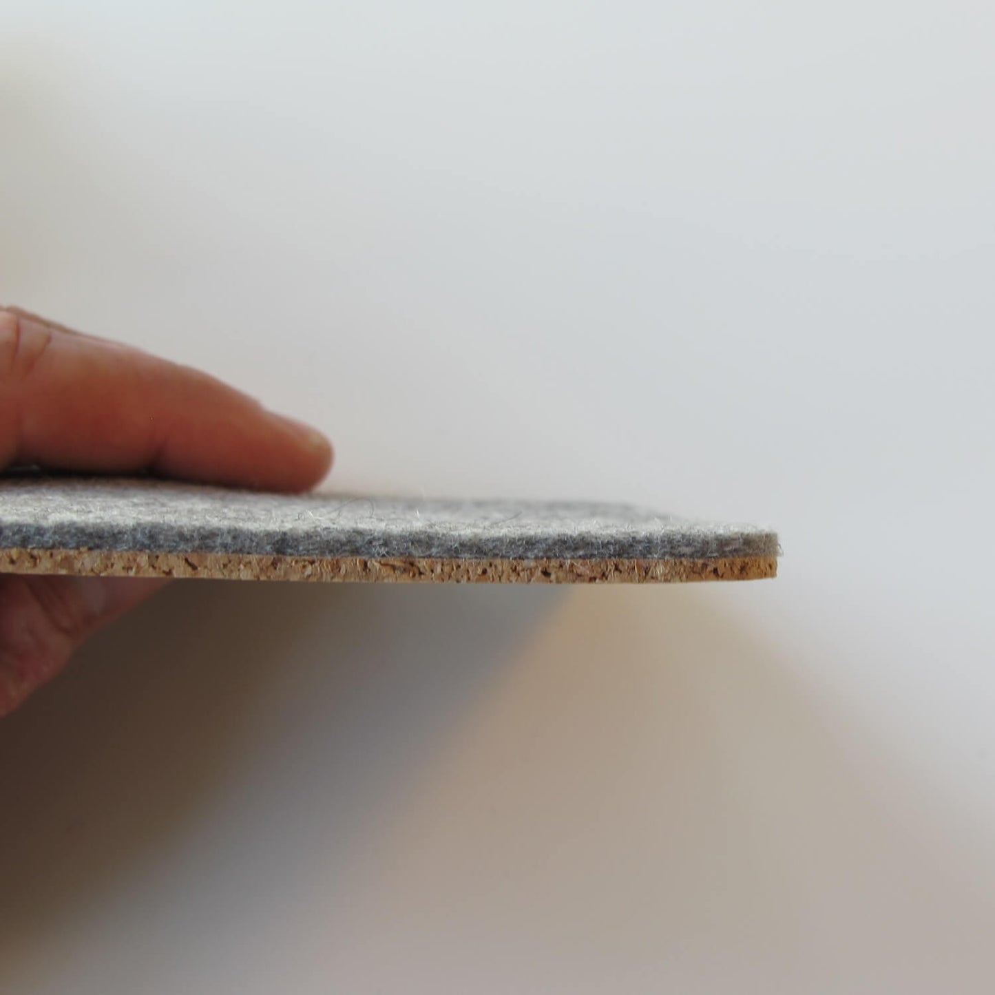 Felt and cork coasters | Set of 2 | 10 x 10 cm | light gray