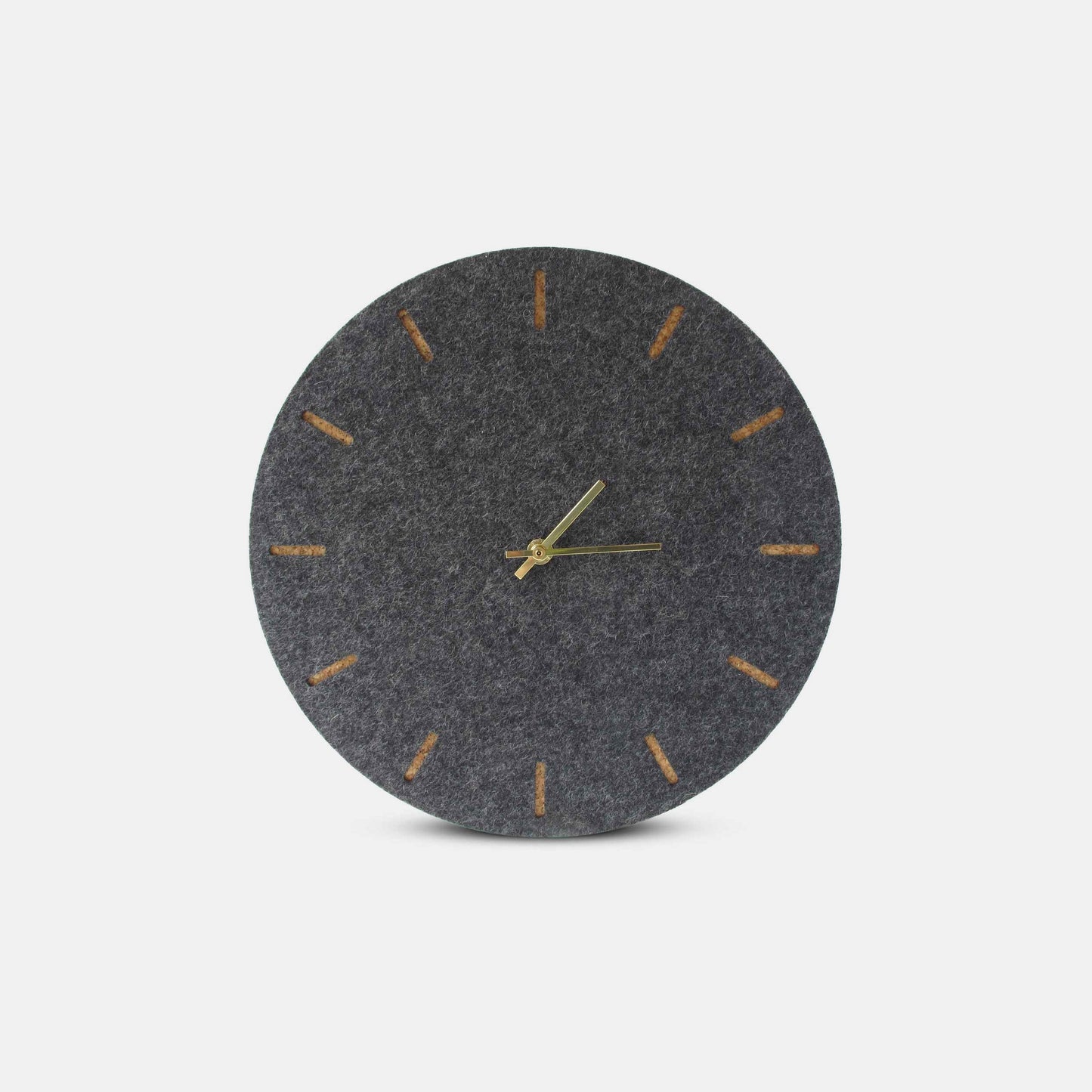 Felt and cork wall clock, 30 cm | anthracite - gold | Design: Copenhagen