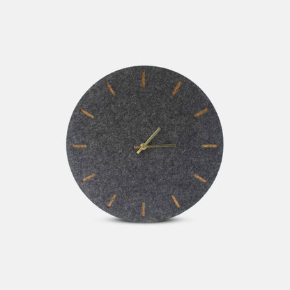 Felt and cork wall clock, 30 cm | anthracite - gold | Design: Copenhagen