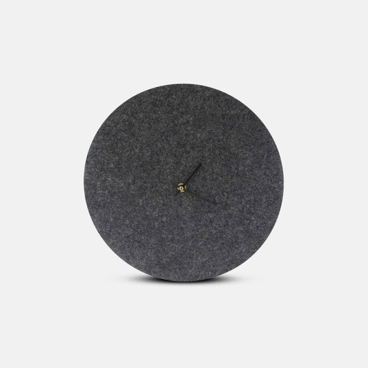 Felt and cork wall clock 30 cm | anthracite - black | Design: Aalborg