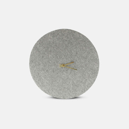 Felt and cork wall clock, 30 cm | light grey - gold | Design: Aalborg