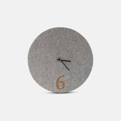 Felt and cork wall clock, 30 cm | light grey - black | Design: Aarhus
