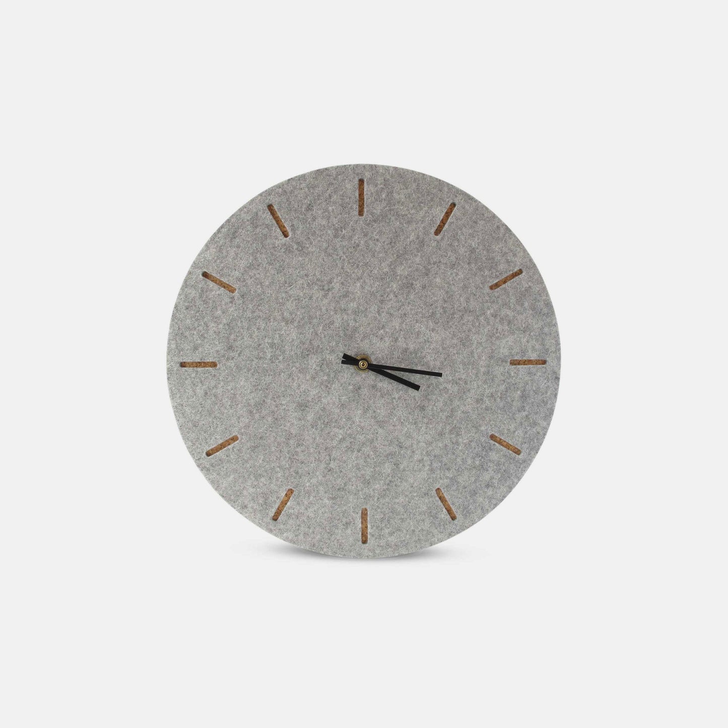Felt and cork wall clock, 30 cm | light grey - black | Design: Copenhagen