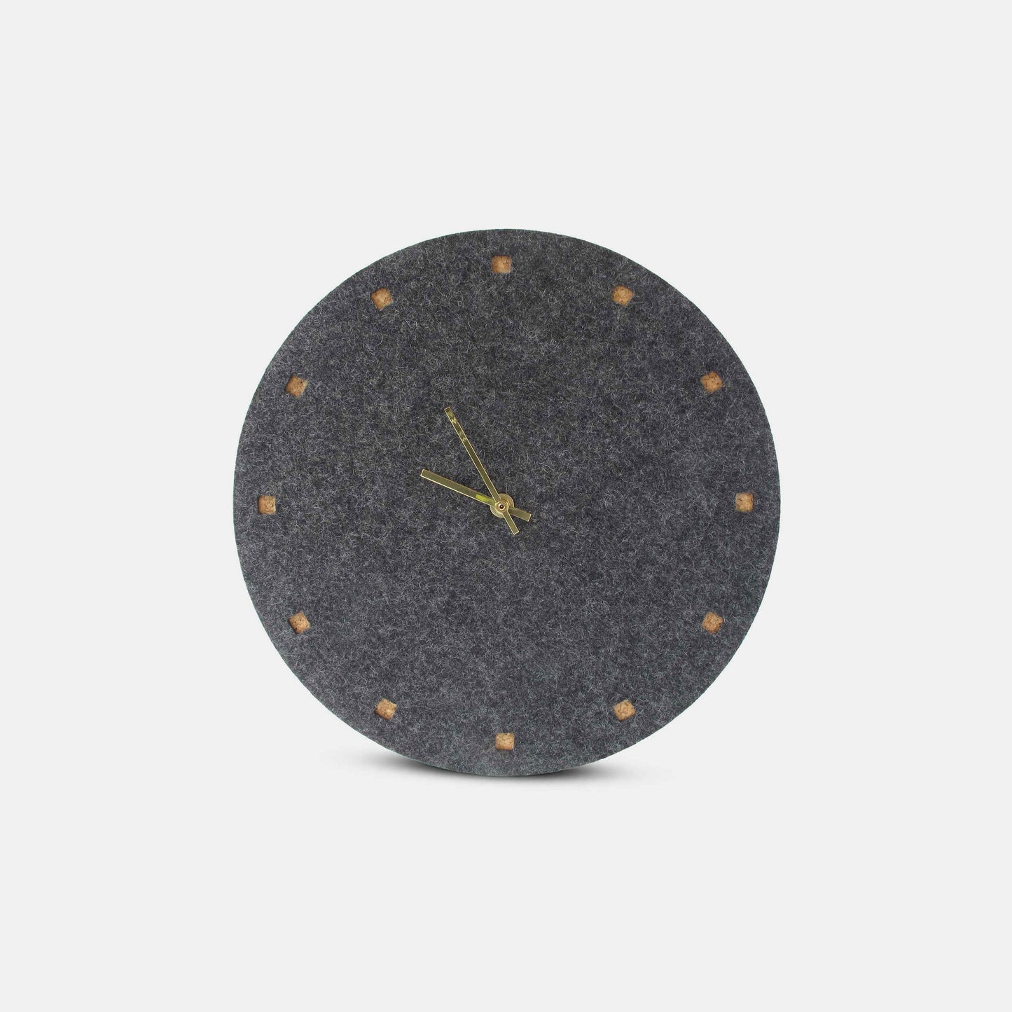 Felt and cork wall clock, 30 cm | anthracite - gold | Design: Esbjerg