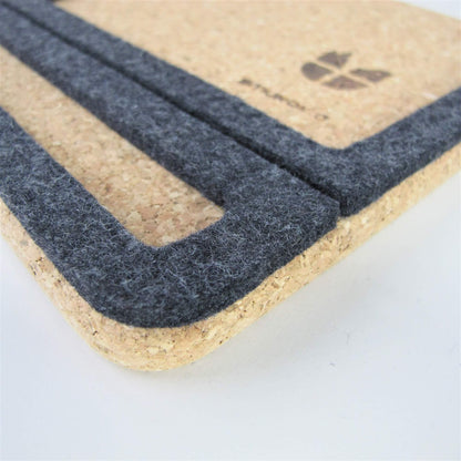 "ToDo" note holder including 50 cards and wooden ballpoint pen | made of felt and cork | anthracite