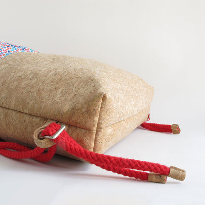 Turnbeutel, Rucksack | aus Baumwolle und Kork | Colorful