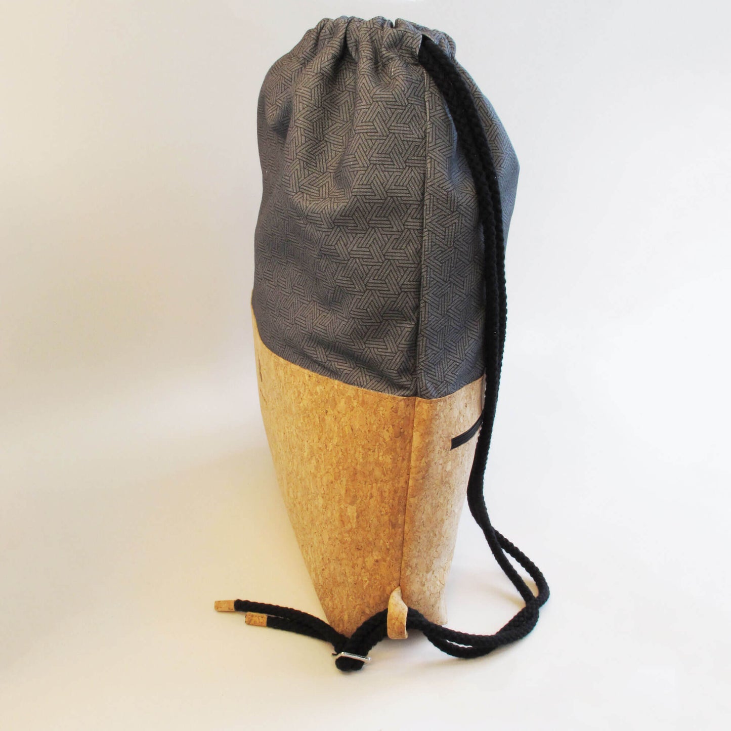 Turnbeutel für Kinder, kleiner Rucksack | aus Baumwolle und Kork | Tracks