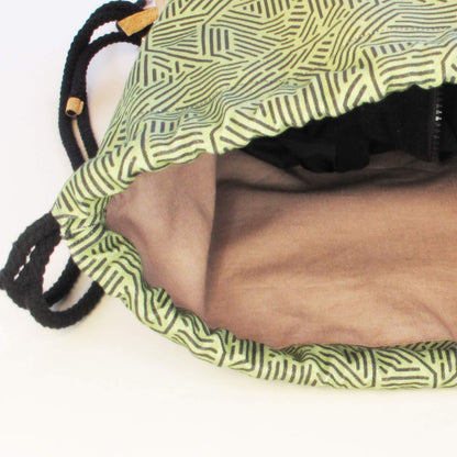Turnbeutel für Kinder, kleiner Rucksack | aus Baumwolle und Kork | Stripes
