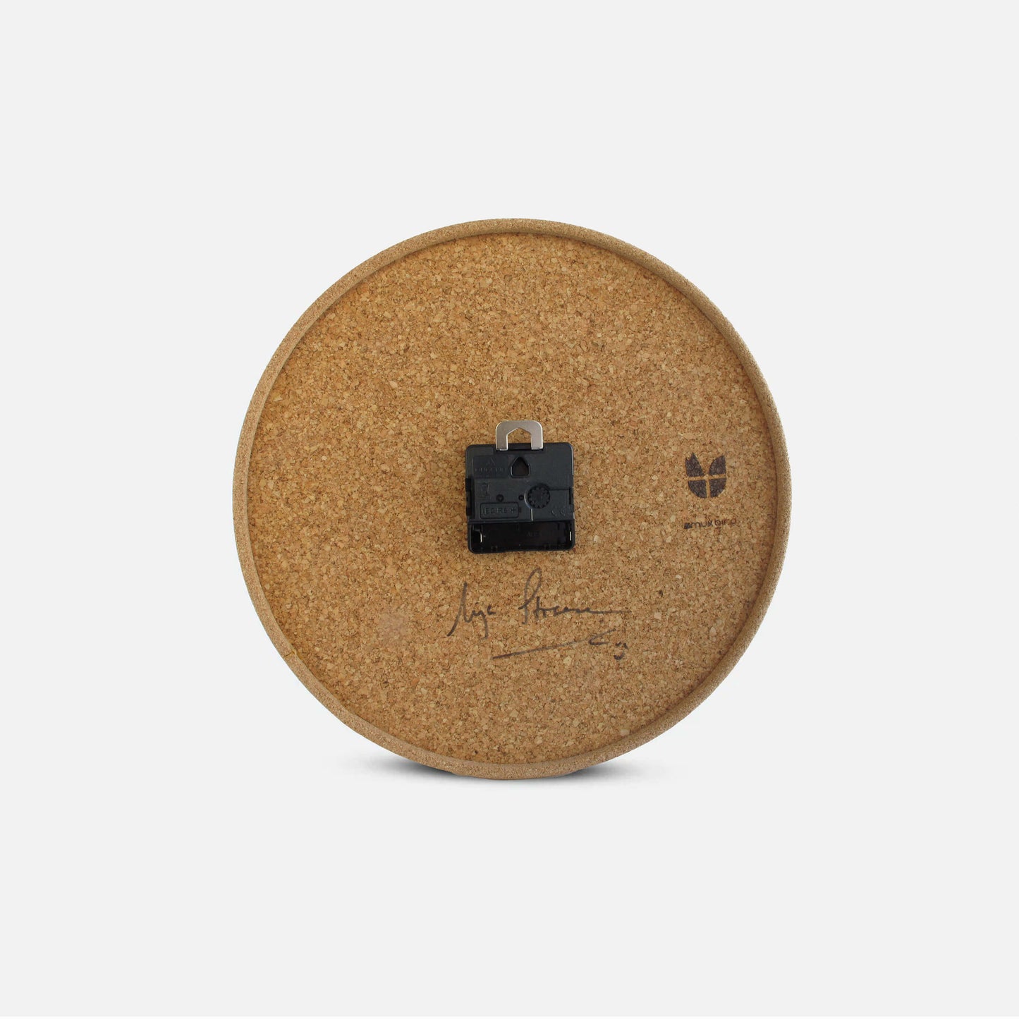Felt and cork wall clock, 30 cm | Design "Heart" by Anja Streese