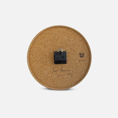 Felt and cork wall clock, 30 cm | Design "Heart" by Anja Streese