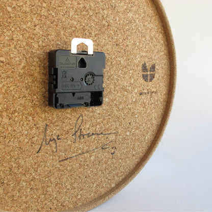 Felt and cork wall clock, 30 cm | Design "Heart" by Anja Streese