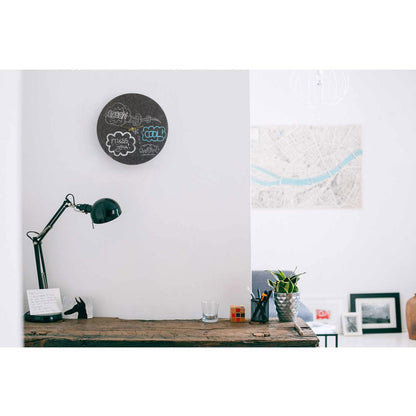 Felt and cork wall clock, 30 cm | Design "Cool" by Anja Streese