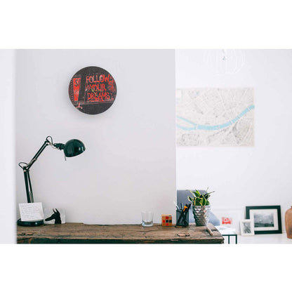 Felt and cork wall clock, 30 cm | Design "Dreams" by Anja Streese
