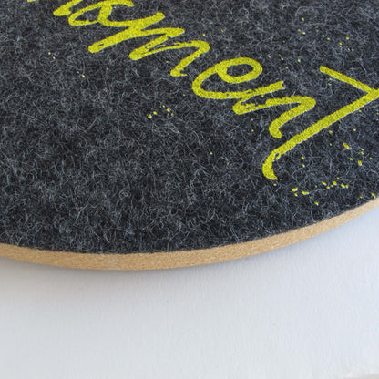 Felt and cork wall clock, 30 cm | Design "Moment" by Anja Streese