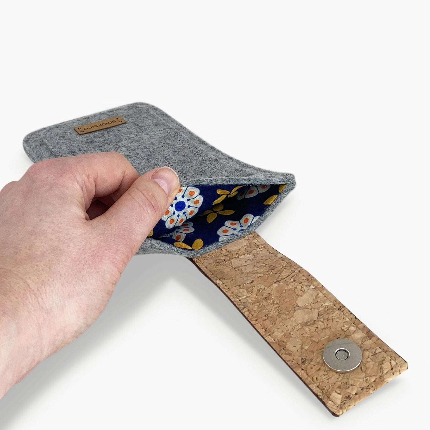Handytasche für Samsung Galaxy S20 Ultra | mit Magnetverschluss und extra Fach | hellgrau - Bloom | Modell HAKA