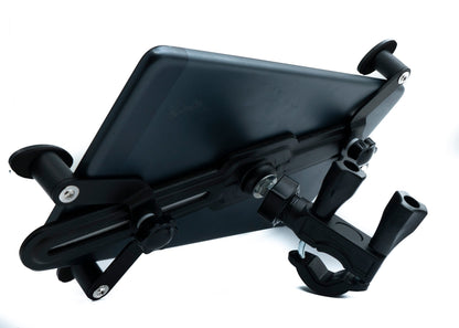SYSTEM-S Stangen Halterung Befestigung Halter in Schwarz für Tablet von 7" bis 11"