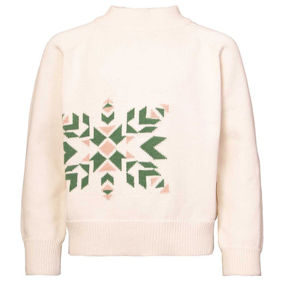 Ökologischer Baumwolle Weihnachts-Pullover Schneeflocke