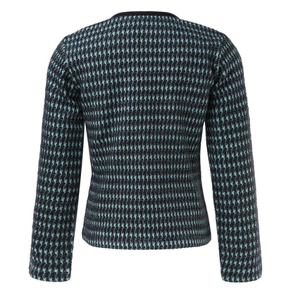 Modisches Langarmshirt für Damen in Schwarz und Blau
