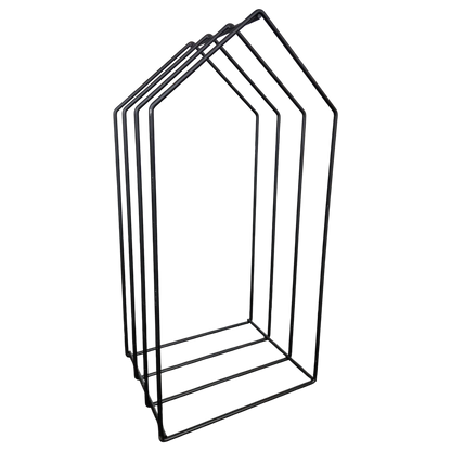 Kaminholzregal Kaminregal Holzregal schwarz Haus Massiv Metall schwarz 79x39x30