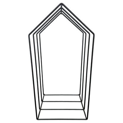 Kaminholzregal Kaminregal Holzregal schwarz Haus Massiv Metall schwarz 79x39x30