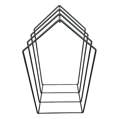 Kaminholzregal Kaminregal Holzregal schwarz Haus Massiv Metall schwarz 79x39x30