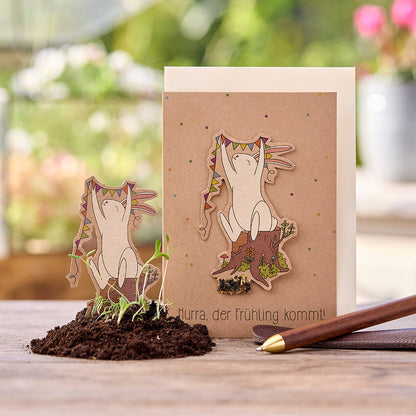 Easter card "Hurray, spring is coming"