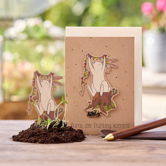 Easter card "Hurray, spring is coming"