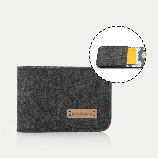 EC card holder made of felt | anthracite - Bloom