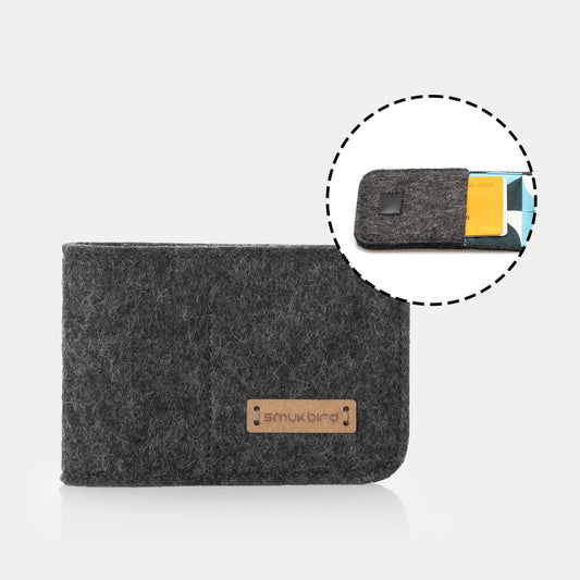 EC card holder made of felt | anthracite - Shapes