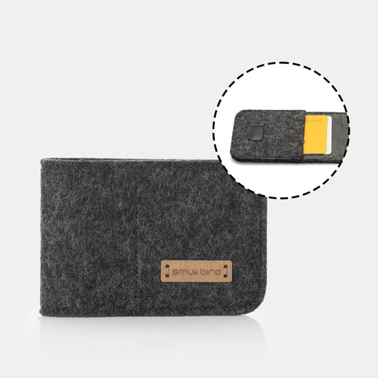 EC card holder made of felt | anthracite - Tracks