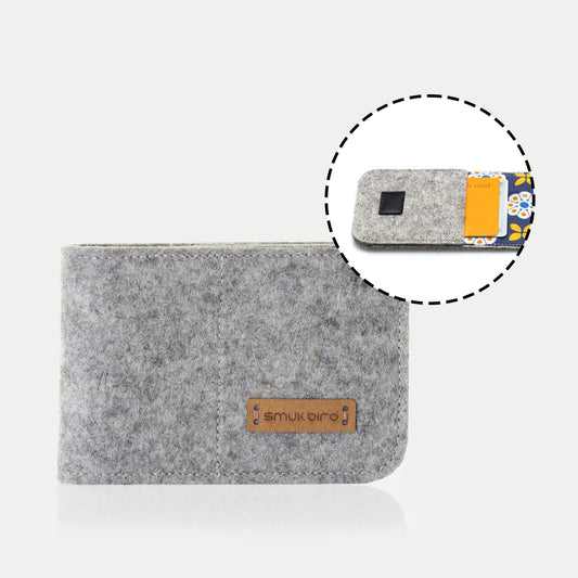 EC card holder made of felt | light grey - Bloom