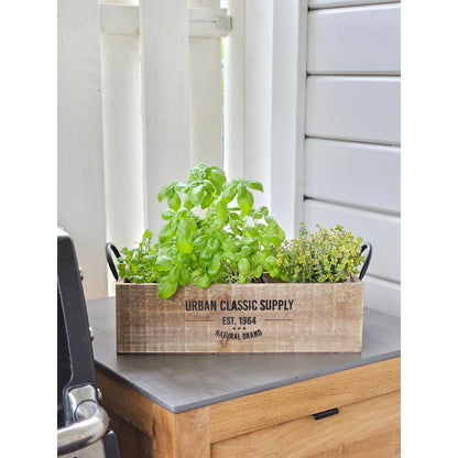 Holzkiste braun Dekokiste shabby Kiste Obstkiste Holz Deko Landhaus mit Griffen