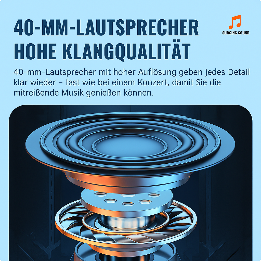 ELEXUM OE-ONE Bluetooth 5.0 Over-Ear Kopfhörer, 16h Musik, 20h Call
