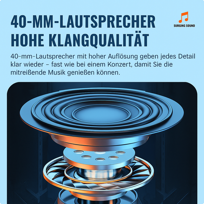 ELEXUM OE-ONE Bluetooth 5.0 Over-Ear Kopfhörer, 16h Musik, 20h Call