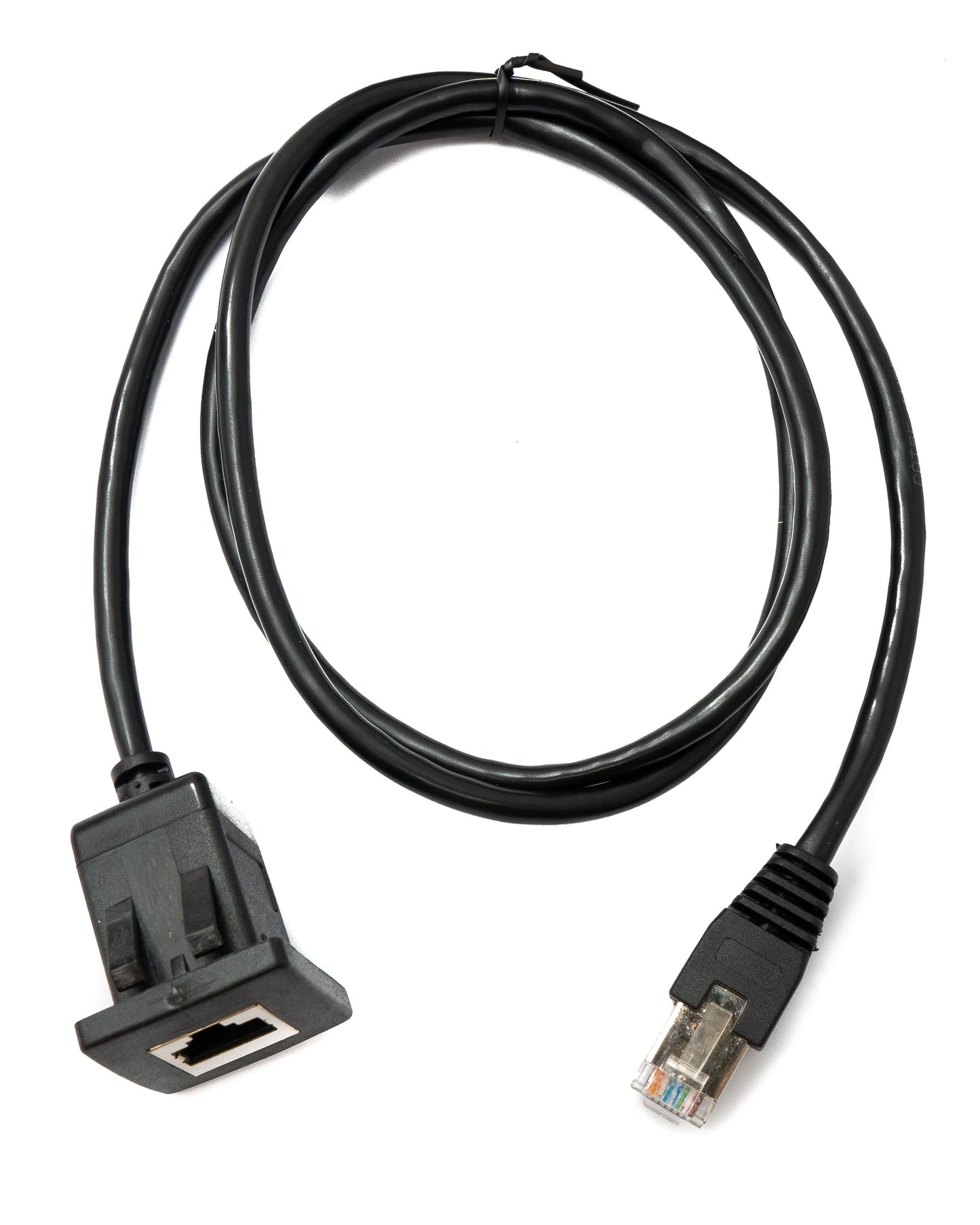 SYSTEM-S LAN Kabel 100 cm RJ45 Stecker zu Buchse Square Dash Panel Mount Cat6