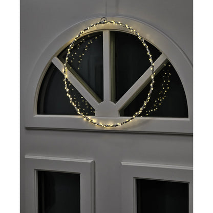 LED Beleuchtung Weihnachten Batterie Lichterkranz Kranz Timer 120 LED 30cm warmweiß