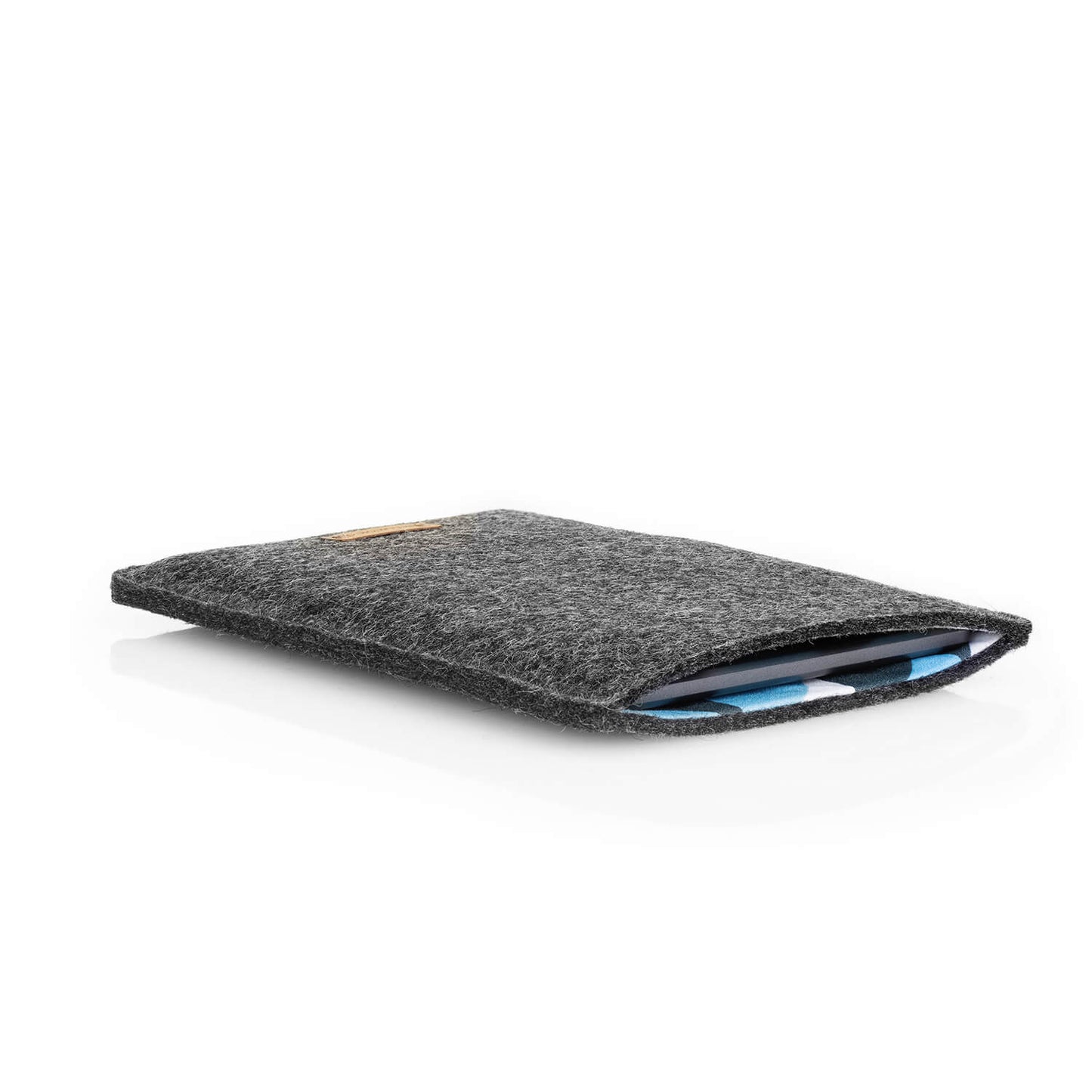 Kindle Oasis 10 Case | Made of felt and organic cotton | Anthracite - shapes | Model "LET"