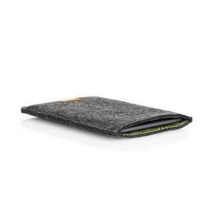 Case for Kindle Paperwhite Kids 12th Gen | Made of felt and organic cotton | Anthracite - stripes | Model "LET"