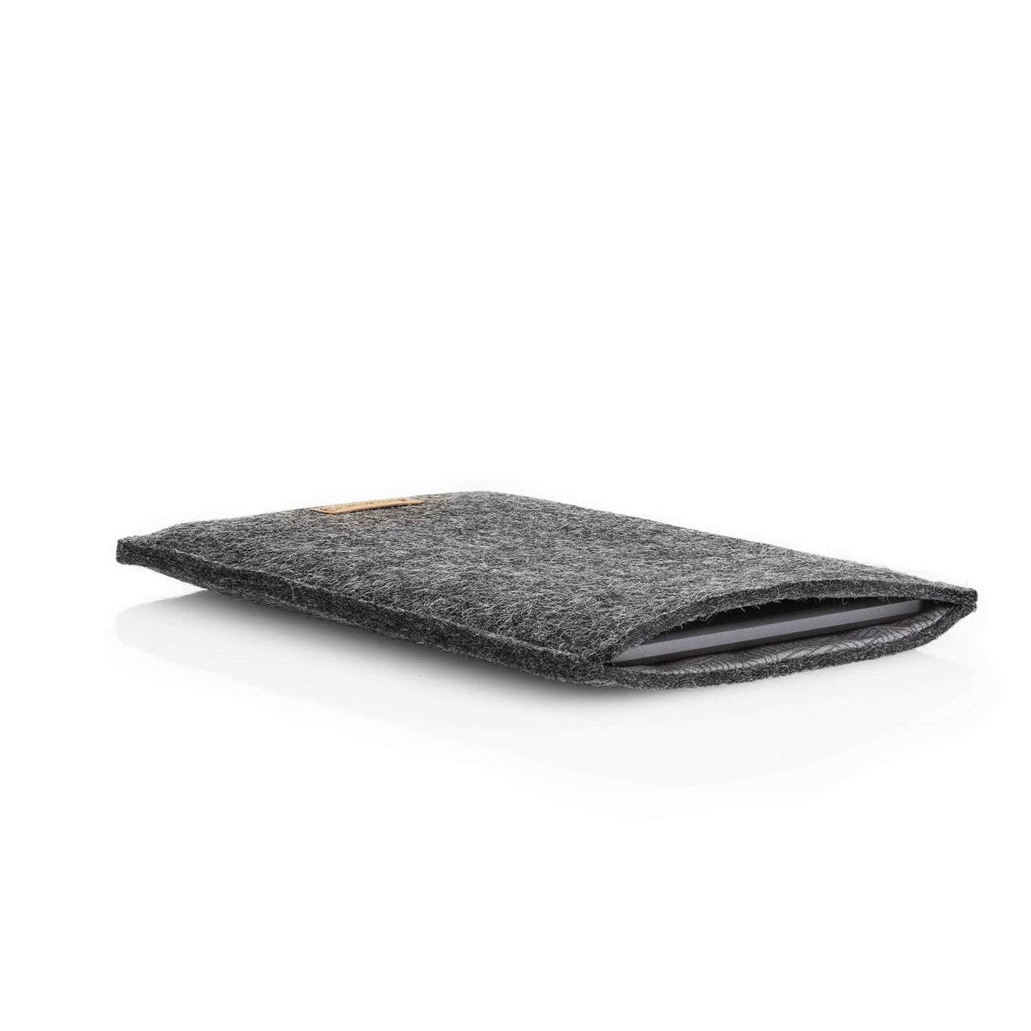 Cover for Kobo Clara HD | made of felt and organic cotton | anthracite - tracks | Model "LET"