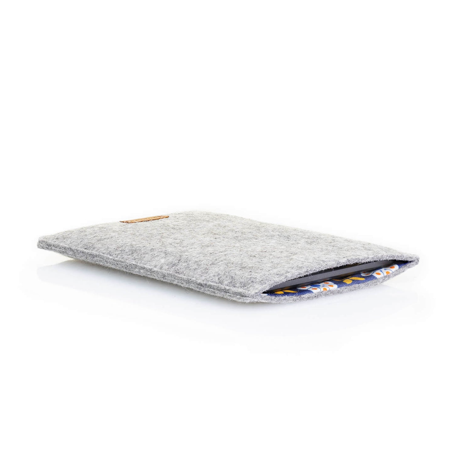 Kindle Scribe cover | made of felt and organic cotton | light grey - bloom | "LET" model