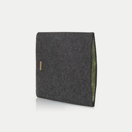 Hülle für MacBook Pro 14 | aus Filz und Bio-Baumwolle | anthrazit - Stripes | Modell "LET"