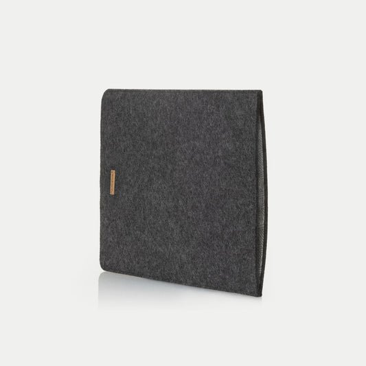 Sleeve for MacBook Pro M3 Max | Felt and organic cotton | Anthracite - Tracks | Model "LET"