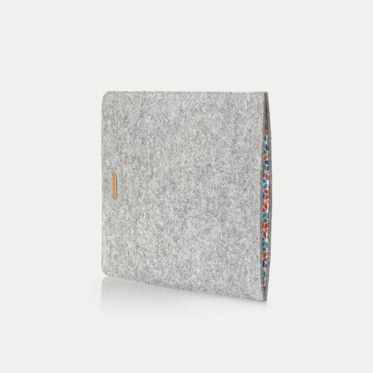 Sleeve for Lenovo IdeaPad 1i | Made of felt and organic cotton | Light gray - Colorful | Model "LET"