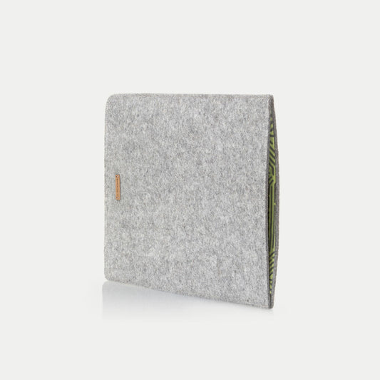 Sleeve for Lenovo IdeaPad 1i | Made of felt and organic cotton | Light gray - Stripes | Model "LET"